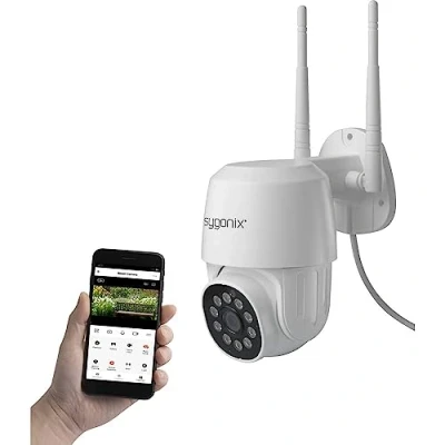 Immagine di Sygonix PTZ WLAN SY 4760960 LAN, IP Videocamera di sorveglianza 1920 x 1080 Pixel