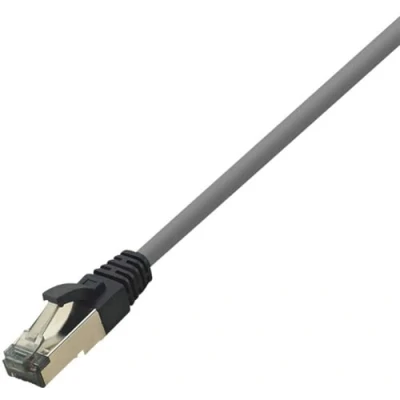 Immagine di LogiLink CQ8052S RJ45 cavo di rete, patch CAT 8.1 S/FTP 2.00 m Grigio chiaro Privo alogeni 1 pz.