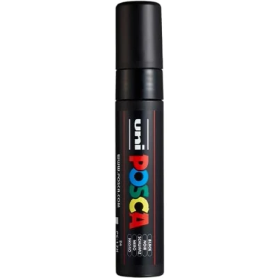 Immagine di uni ball 186399 Marcatore POSCA PC 17K, con punta rettangolare extra larga, nero, 1 pezzo