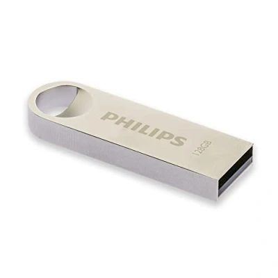 Immagine di Philips Moon Edition High Speed 2.0 Unità flash USB 128 GB per PC, laptop, computer dati storage, velocità di lettura fino a 20 MB/s, in alluminio, portachiavi