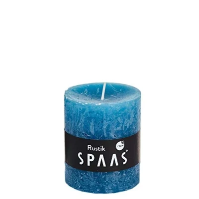 Immagine di Spaas, Turchese 8 Candele rustiche Non profumate, 68, 30 Ore, Cera di paraffina, D 68 mm x H 80