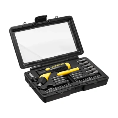 Immagine di STANLEY 0 63 038 Cacciavite a Cricchetto con Inserti, Set di 40 pz