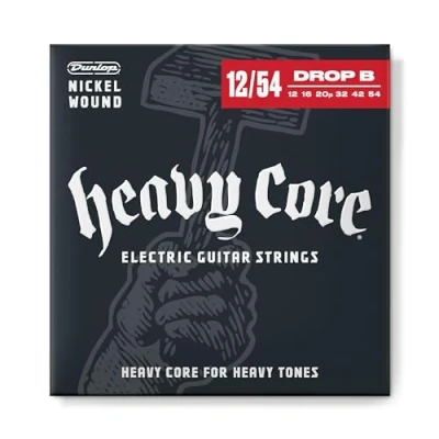 Immagine di Dunlop DHCN1048 Heavy Core NPS corde per chitarra elettrica Heaviest (12 54), Standard scale, 6