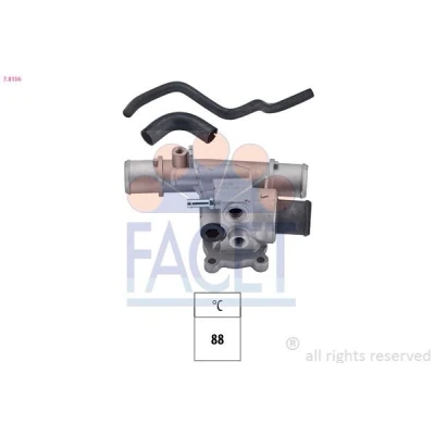 Immagine di FACET 7.8156 Termostato motore 88C Made in Italy OE Equivalent con guarnizione, collegamento filettato per sensore temperatura