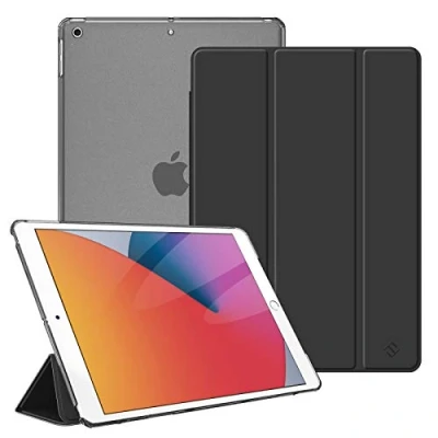 Immagine di FINTIE Custodia per iPad 9a / 8a 7a Generazione (2021 2020 2019) 10.2 Pollici Sottile Leggero Semi Trasparente Cover Case con Auto Sveglia/Sonno Funzione, Nero