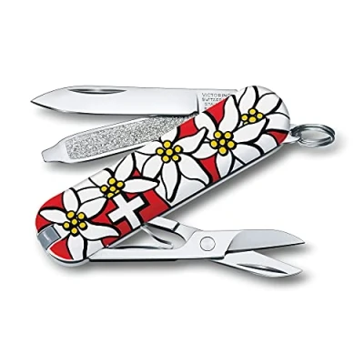 Immagine di Victorinox, Classic, Coltellino Svizzero, Originale, Multiuso, Campeggio, 7 Funzioni, Lama, piccola, Lima per unghie