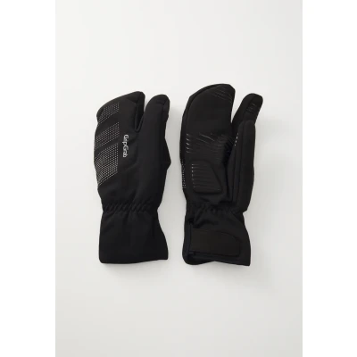 Immagine di GripGrab Ride Antivento Deep Winter 3 dita Lobster Guanti da ciclismo caldi in gel imbottiti per bicicletta, Nero, M, 1078