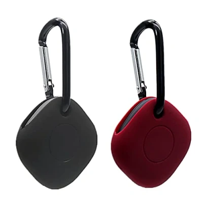 Immagine di (2 confezioni) Samsung Galaxy SmartTags, custodia protettiva in gomma morbida di alta qualità, antigraffio, leggera, con clip portachiavi, adatta per SmartTags/SmartTag+ Plus