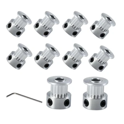 Immagine di BZ 3D Puleggia GT2 16 Denti foro 5mm Pulegge Alluminio 16T Bore Pulley per Larghezza 6mm Cinghia Dentata Stampante 3D,CNC.(10 pezzi)