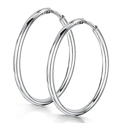 Immagine di Amberta Orecchini a Cerchio da Donna in Argento Sterling 925: Diametro 20 mm