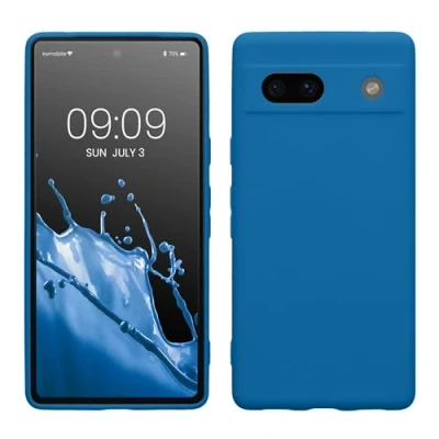 Immagine di kwmobile Custodia Compatibile con Google Pixel 7a Cover Back Case per Smartphone in Silicone TPU Protezione Gommata blue reef