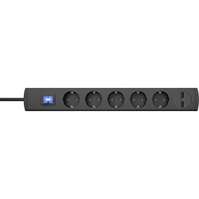 Immagine di Kopp 233605003 Multipresa con interruttore 5 scomparti Antracite Schuko 1 pz.
