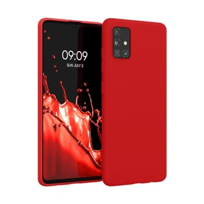Immagine di kwmobile Custodia Compatibile con Samsung Galaxy A51 Cover Back Case per Smartphone in Silicone TPU Protezione Gommata red cherry
