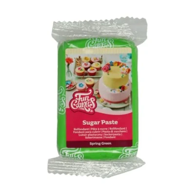 Immagine di FunCakes Pasta di Zucchero Spring Green: facile da usare, liscia, flessibile, morbida e pieghevole, perfetta per decorare torte, halal, kosher senza glutine. 250 gr