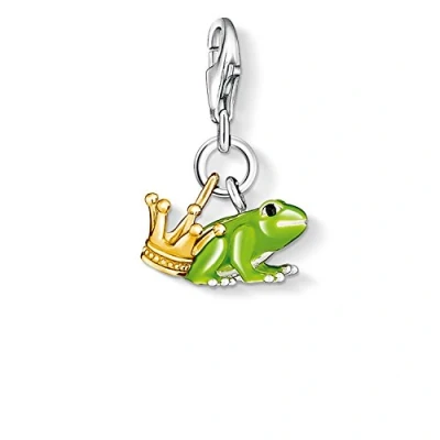 Immagine di Thomas Sabo Ciondolo da Donna, Argento 925, enamelled frog and gold plated crown