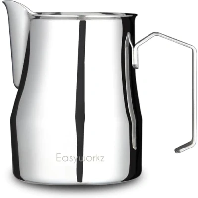 Immagine di Easywork Brocca per caffè Espresso in Acciaio Inox, Latte e Cappuccino, 350 ml