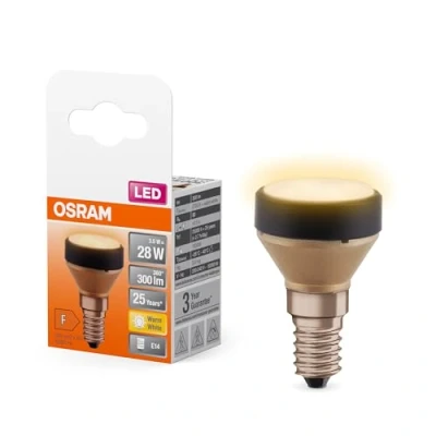 Immagine di OSRAM Flat Lamp, lampada LED ultra compatta e piatta con attacco E14, sostituisce le lampadine tradizionali da 28W, bianco caldo, economica un consumo di 3.5W, non dimmerabile, confezione 1