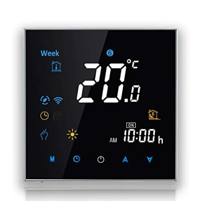 Immagine di BecaSmart 3000 Serie Touch Screen LCD 16A Riscaldamento Elettrico Termostato di Controllo della Programmazione Intelligente con Connessione WIFI (Riscaldamento Elettrico, Nero(WIFI))
