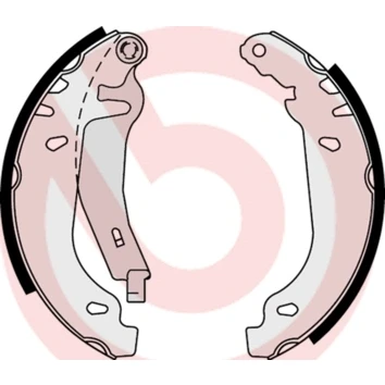 Immagine di BREMBO S 61 539 Ganasce freno 180 32 con leva a mano