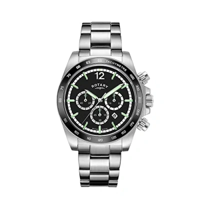 Immagine di Rotary, Orologio da polso, GB05440/04 Henley Cronografo 41mm 10ATM, Argento, (Cronografo, 41 mm)