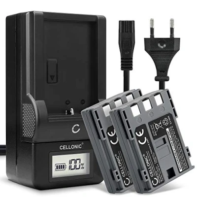 Immagine di CELLONIC 2X Batteria di Ricambio NB 2L 2LH BP 2L5 Compatibile con Canon EOS 400D 350D Digital Regel XTi PowerShot G7 G9 S50 HG10 Legria HF R16 R106 MD235 Accu 700mAh + Caricabatteria CB CBC NB2