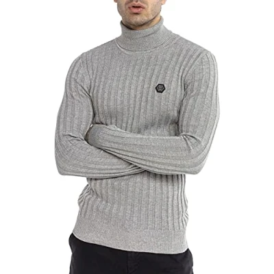 Immagine di RED BRIDGE Maglione a Collo Alto da Uomo Maglia in Cotone Costine Verde S