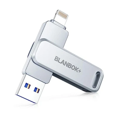 Immagine di BLANBOK+ MFI Certified Chiavetta USB 128GB per iPhone, Penna 3 in 1 Pen drive 3.0 Chiave Type C iOS, iPad, Android, Tablet, Computer, PC, Mac