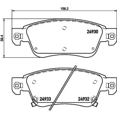 Immagine di BREMBO P 56 080 Kit pastiglie freno con segnalatore acustico usura senza accessori INFINITI: EX Hatchback
