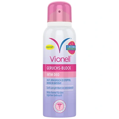 Immagine di Vionell deodorante intimo da donna, intimo, delicato per donne, aiuta a prevenire gli odori fino 24 ore, con profumo fresco e delicato, 125 ml