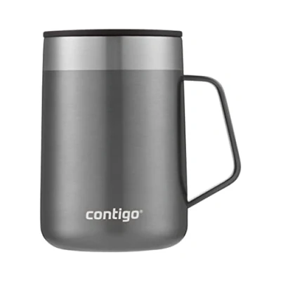 Immagine di Contigo Streeterville Desk Mug, Insulated Coffee Mug with Stainless Steel Handle, to Go Lid, Keeps And Tea Warm for up 5 Hours, Ideal Office &amp; Home, 410 ml