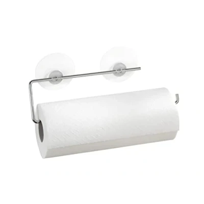 Immagine di WENKO Static Loc® portarotolo carta cucina Argento lucido
