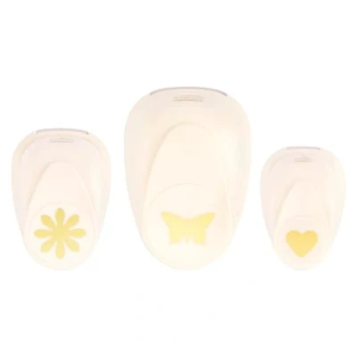 Immagine di Vaessen Creative Set di 3 Perforatrices, Cuore, Fiore e Farfalla, S, M, L, Fustellatrice Per Carta, Scrapbooking, DIY Creazione Biglietti