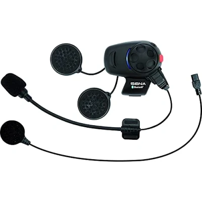 Immagine di Sena SMH5 UNIV Auricolare e Interfono Bluetooth per Scooter Motocicli con Kit Microfono Universale, Confezione Singola, Nero, 1 pezzo