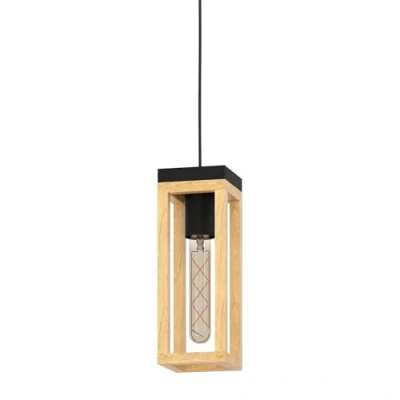 Immagine di EGLO Nafferton lampada a sospensione legno, 1 luce