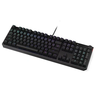 Immagine di ENDORFY Thock CZ Red, Kailh Red Linear Switches, Full Size Mechanical Keyboard, Czech Layout, ABS Keycaps, Volume Control Knob EY5C009, Nero