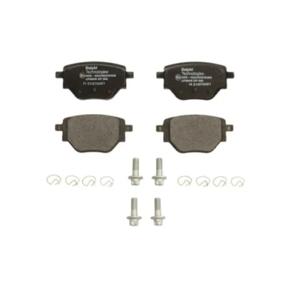 Immagine di DELPHI LP3646 Kit pastiglie freno Non predisposto per contatto segnalazione usura con lamierino anticigolío accessori PEUGEOT: 2008 II
