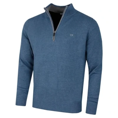 Immagine di Calvin Klein Maglia da uomo in cotone con lampo corta denim Large