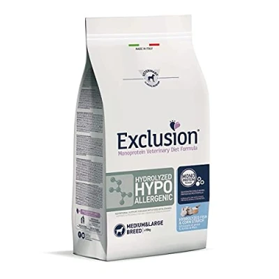 Immagine di Exclusion Diet Hydrolyzed Hypoallergenic Medium/Large Pesce &amp; Amido di mais 12 kg