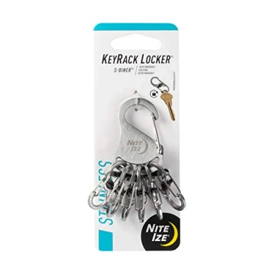 Immagine di NITE Ize Moschettone portachiavi NI KLK 11 R3 KeyRack Locker Argento 1 pz.