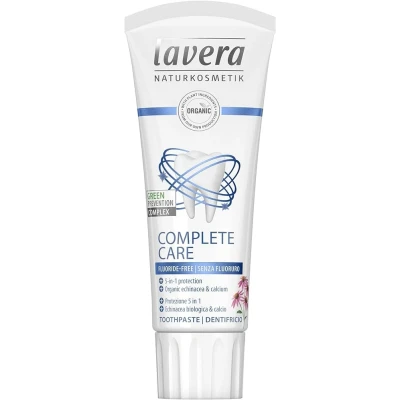 Immagine di lavera Dentifricio Cura Completa senza Flouride &amp; Coloranti con Echinacea Calcio Biologici farina Delicato per i denti dentale vegan biologico (1 x 75 ml)