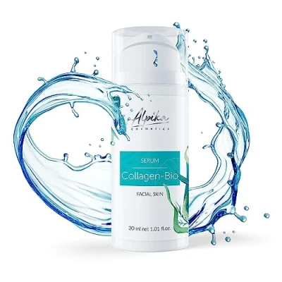Immagine di siero collagene vegano per pelle secca marino elasticità della di acido ialuronico anti invecchiamento il viso con ingredienti naturali 30 ml