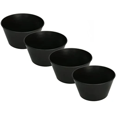 Immagine di KOTARBAU® Set di 4 bicchieri in gomma da 2 l per mescolare, gesso, stucco e alberi, robusti flessibili PVC
