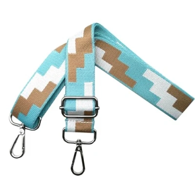 Immagine di Tracolla per Borsa Donna Regolabile, Tracolle Ricambio Larga 3.8cm con Argento Moschettoni, Cinghia Crossbody Accessori, Blu Chiaro, J11
