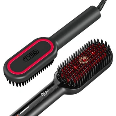 Immagine di TYMO Spazzola Lisciante Capelli, Ionic Plus Piastra per Capelli Professionale,Styling Rapido,16 Temperature,80 230℃, Display LCD, Doppia Tensione, Riscaldamento Rapido, Antiscottatura, Rosa