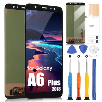 Immagine di Schermo LCD per Samsung Galaxy A6 Plus 2018 Display A6+ A605F A605FN SM A605FN/DS A605G/DS A605GN/DS A605K Touchscreen Digitazer Assembly Sostituzione con Riparazione Kit (Nero)