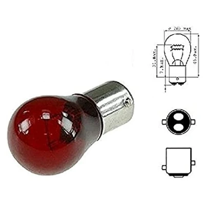 Immagine di LAMPADINA 12V 21/5W BAY15D ROSSO CODA STOP AUTO SFERA LAMPADA LUCE FRENO ESTERNO POSTERIORE INDICATORE LAMPEGGIANTE