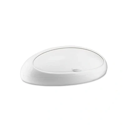Immagine di Alessi Gnam ASG22 W Porta Pane di Design con Sportello a Scomparsa in Resina Termoplastica, Bianco