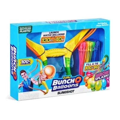 Immagine di Bunch O Balloons Fionda Splash Neon e 100+ palloncini d&#039;acqua autosigillanti a riempimento rapido (confezione da 3 steli)