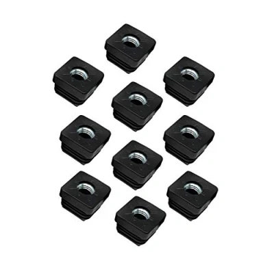 Immagine di Design61 10 tappi filettati per tubi quadrati, 25 x mm, 2,0 con filettatura interna M10