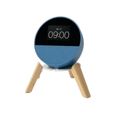 Immagine di shinar supporto per altoparlante, compatibile con spot (2024 Rilasciato)/homepod, da tavolo regolabile gestione dei cavi integrata, suono migliore (Bianco)